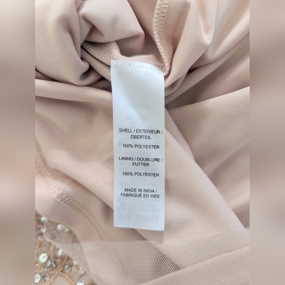 AIDAN MATTOX Light Pink/Blush Blouson Beaded Dress Size 4 - Picture 15 of 16
